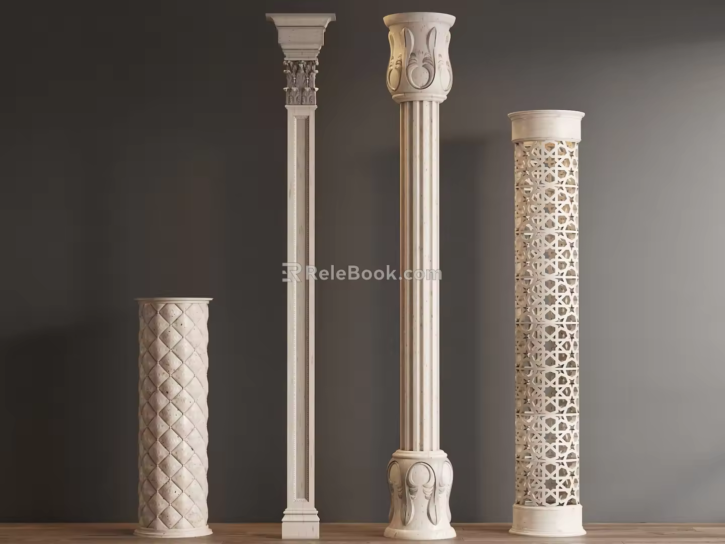European Column Roman Column Hollow Column 3d model