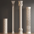 European Column Roman Column Hollow Column 3d model