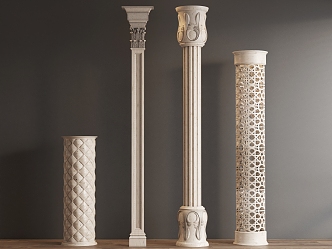 European Column Roman Column Hollow Column 3d model