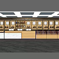 Liquor Store Interior With Wooden Shelves Alcohol Bottles Warm Lighting And Service Center