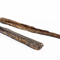 Two Natural Stone Wood Logs With Rustic Textured Surface And Craft Material