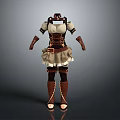 Steampunk Women's Costume Featuring Corset Top Short Skirt Long Boots And Fingerless Gloves