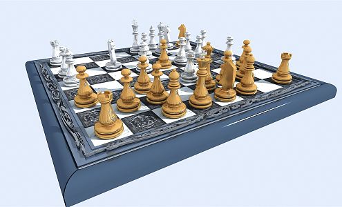 Modern Chess 3d model