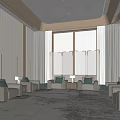 New Chinese VIP Reception Room Reception Room 3d model