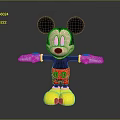 Classic Mickey Mouse Character With Black Ears White Gloves Red Shorts And Yellow Shoes