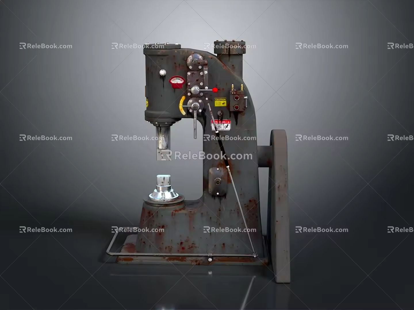 Anvil forging hammer iron cartoon forging game items game props game equipment 3d model