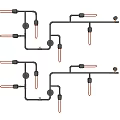 Modern Wall Lamp Design With Black And Copper Metal Structures For Interior Decor