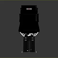 Shadow Black Sports Seat For Simulation Gaming With Metal Frame And Stable Support