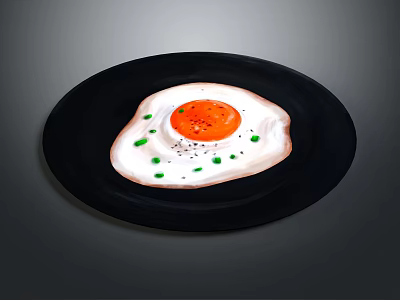 Modern Fried Egg Fried Egg 3d model Modern Fried Egg Fried Egg 3d model