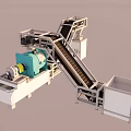 Industrial Equipment With Conveyor Belt Mechanical Components And Processing System