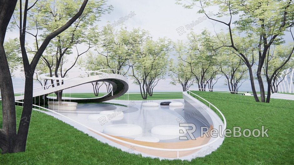 Modern Park Leisure Guangguan Street Green Pocket Park model