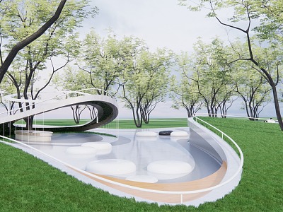 Modern Park Leisure Guangguan Street Green Pocket Park model