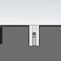 Modern Minimalist Entrance Gate Design With White Walls Glass Panels Water Pool And Surrounding Trees