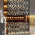 Modern partition glass brick screen partition 3d model