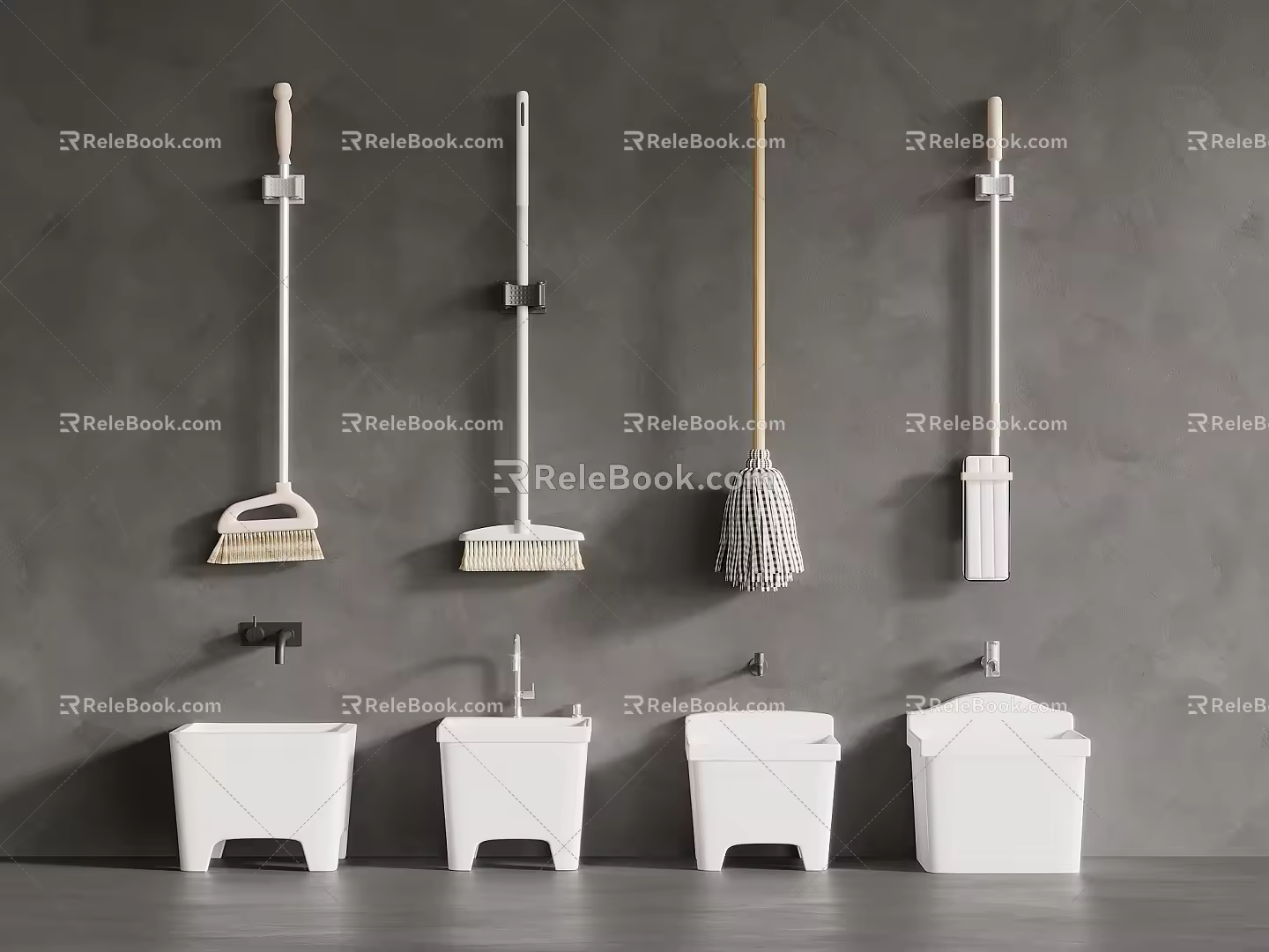 11 mop pool modern mop pool 3d model
