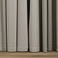 Stylish Gray And White Curtains With Soft Texture For Window Decoration 3d model