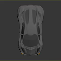 Silver Futuristic Sports Car With Sleek Aerodynamic Body Geometric Shapes Yellow Headlights And Black Wheels