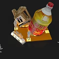 Commercial Display Equipment for Edible Oil and Lubricant Products with Miniature Figures