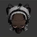 Leather Tactical Gas Mask With Metal Accents And Filter Canisters Design