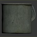 Greenish Metal Mug With Textured Surface And Simple Handle For Daily Use