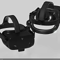 Smart Machine VR Headset With Virtual Reality Technology And Modern Black Design 3d model