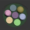 Vibrant Colored Chalks Inside Green Bucket for School and Art Projects