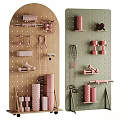 Sports Equipment Organized on Pegboard Wall With Dumbbells Resistance Bands Yoga Rollers And Jump Ropes
