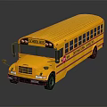 Yellow School Bus With School Bus Lettering Stop Sign And Windows