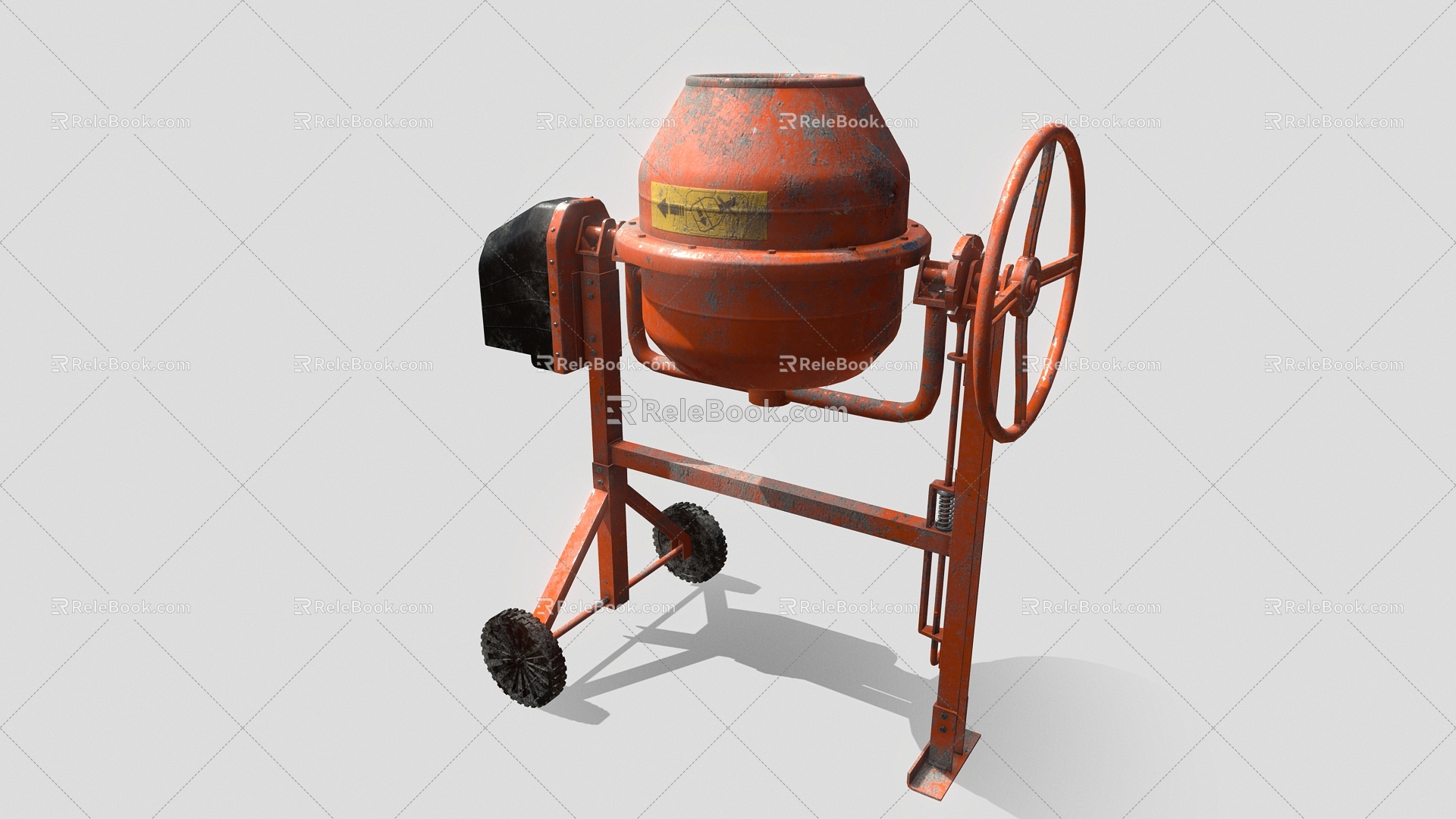 Concrete mixer mixer industrial equipment mechanical device construction industry 3d model