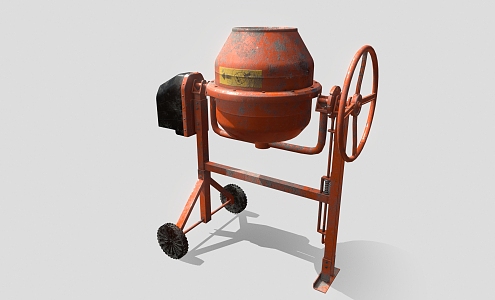 Concrete mixer industrial equipment mechanical device construction industry 3d model