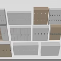 Various Modern Wardrobe Designs With Different Colors And Storage Solutions 3d model