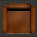 Modern Orange Leather Single Sofa With Curved Armrests And Wooden Legs Design