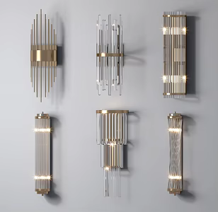Light Luxury Crystal Wall Lamp Wall Lamp 3d model