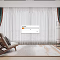New Chinese Curtain Window Screen 3d model