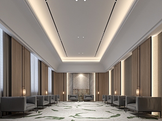 Modern Reception Room 3d model