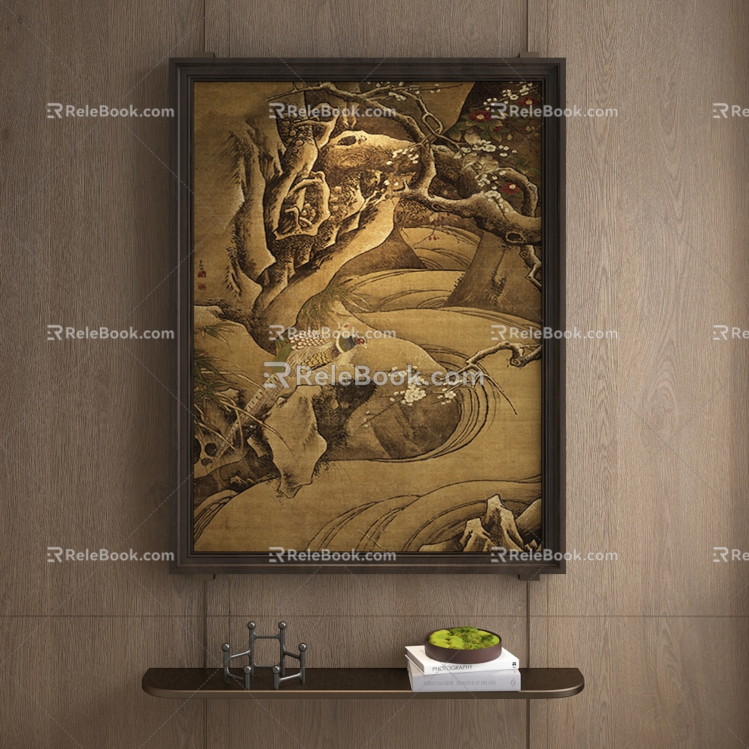 New Chinese Abstract Hanging Painting 3d model