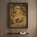 New Chinese Abstract Hanging Painting 3d model