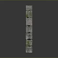 Natural Stone Archway Made Of Gray Blocks With Mossy Edges And Arched Shape