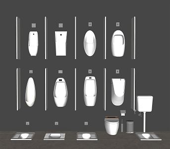 Modern urinal 3d model