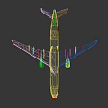 White Commercial Airplane Model Featuring Airbaltic Logo Green Blue Tail And Blue Engines