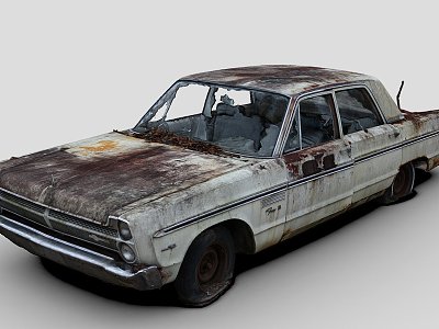 The wrecked rampage car 3d model