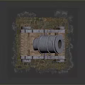Old Historical Cannon Weapon With Wooden Carriage And Metal Barrel