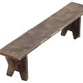 Vintage Wooden Bench With Carved Patterns And Sturdy Legs For Home Decor