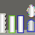 Unique Colorful Decorative Mirrors with Various Shapes and Beaded Frame Designs