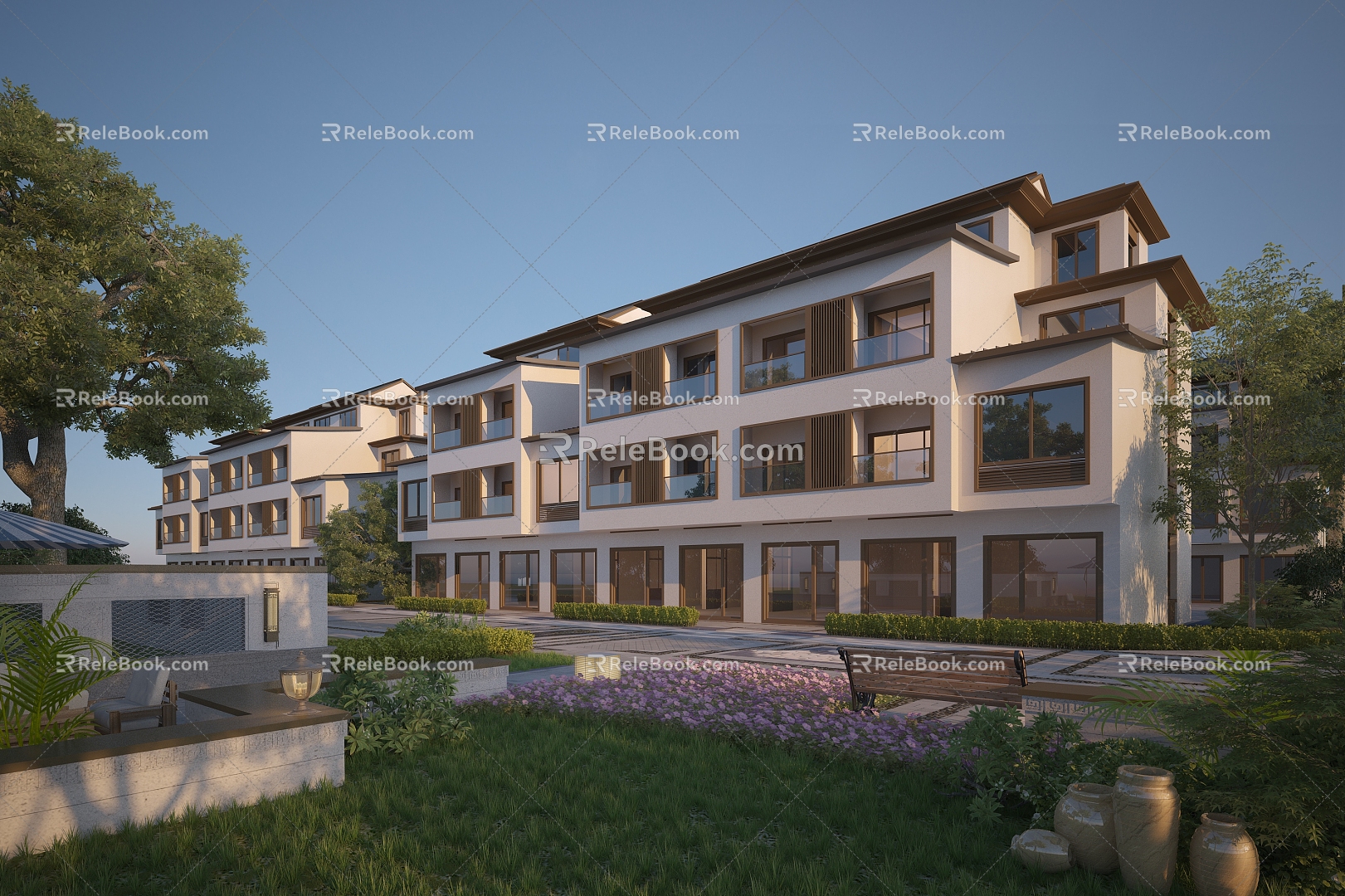 New Chinese Townhouse 3d model