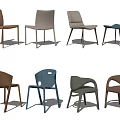 Modern Dining Chairs in Various Colors with Wooden Legs and Comfortable Seats