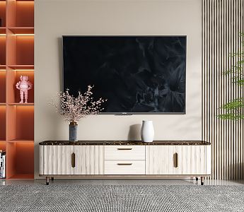 Light Luxury TV Cabinet 3d model