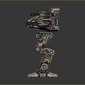 Game and Movie Mech Robot Character 3D Model With Detailed Mechanical Structure and Weapon Features