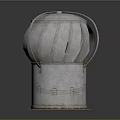 Metal Air Conditioner Vent Featuring Cylindrical Shape Ribbed Surface And Industrial Style Design