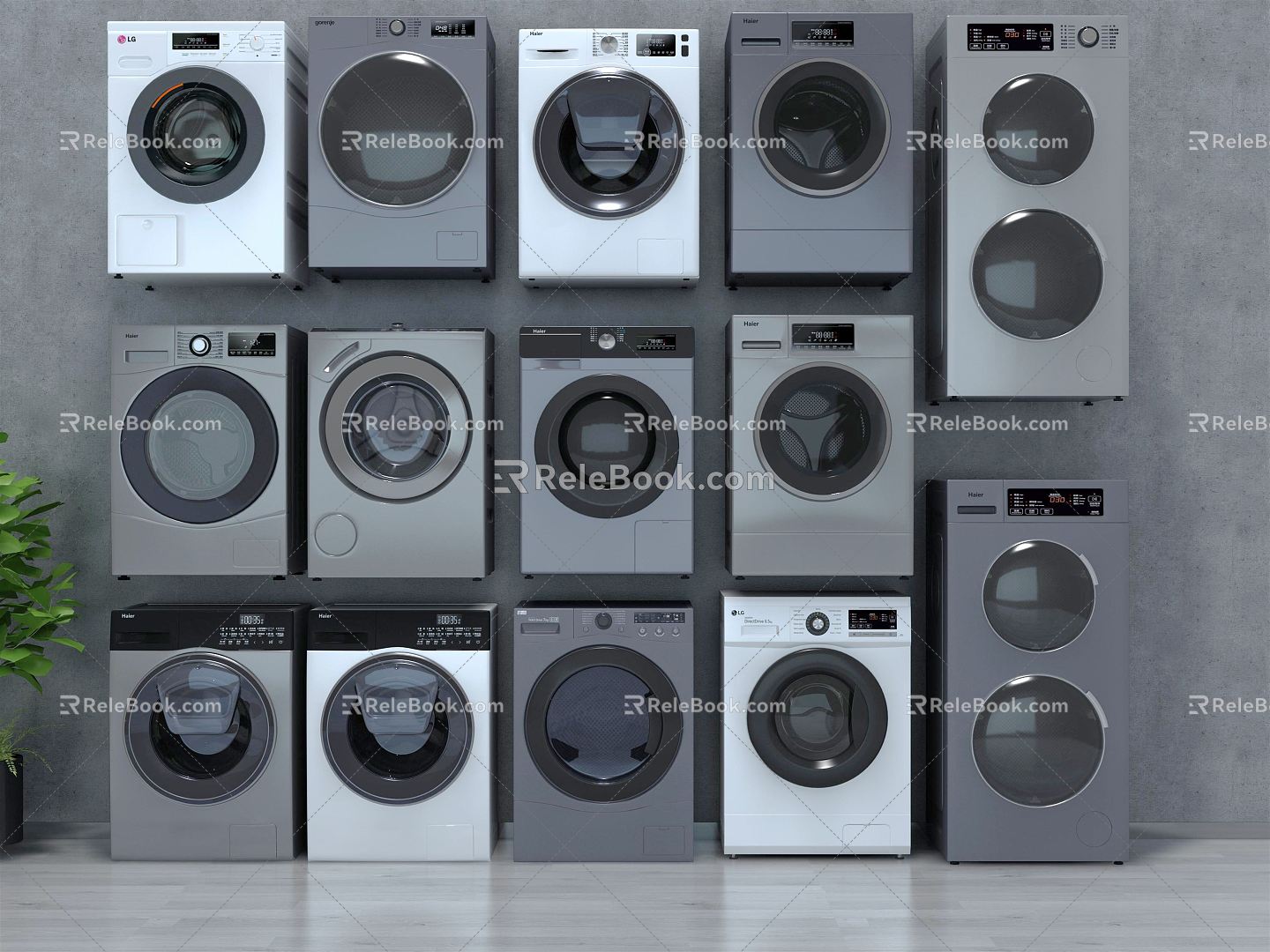 Modern washing machine model